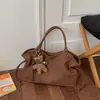 Bolsa de Mano Tejida con Textura Retro Simple de Comercio Exterior para Mujer Nueva de Otoño Gran Capacidad para el Trabajo y el Viaje Bolso de Hombro Único