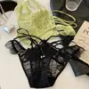 Aleteo de Alas de Mariposa~ Bragas de Encaje Sexy de Estilo Francés para Mujer, Diseño de Campana Hueca, Atractivos Transpirables de Algodón Puro en la Entrepierna