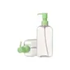 Botella Cuadrada de Loción de 200 ml, Limpiador Facial, Jabón de Manos, Botella Dispensadora de Champú de Plástico PET con Bomba, Boca de Rosca 24
