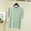 Traje de falda corta de manga corta Joker para Primavera y Verano Holgado Elegante de Oficina Cuello Redondo Cuadros Marrones Camiseta Interior de Algodón