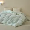 Combina artículos individuales de grado A, 100% algodón, tejido, algodón cepillado, juego de ropa de cama de cuatro piezas de color liso, que incluye una sábana bajera sencilla, una funda de edredón y fundas de almohada