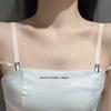 Hebilla de Pato Universal Correa de Hombro Transparente Sujetador Hebilla de Pato de Repuesto Gancho de Correa de Cristal Antideslizante Top sin Tirantes Negro y Blanco Transfronterizo