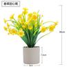 Amazon Plantas Artificiales Planta Verde Falsa Combinación en Maceta Adornos de Flores Falsas de Escritorio Flores Bonsái Pequeñas Flores de Hierba de Primavera para Exterior
