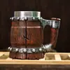 Direto da fábrica produto novo transfronteiriço copo d'água casa caneca de alto valor Viking pirata barril de madeira de grande capacidade copo de cerveja