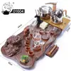 Bandeja de té para el hogar Mesa de té de madera Juego de Mar de Té grande de una sola pieza cuatro en uno soporte para estufa eléctrica automática generación