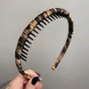 Diadema Pinza para el Cabello Antideslizante con Estampado de Leopardo Retro para Mujer, Nuevo Accesorio para el Cabello Versátil de Celebridad de Internet Coreana para Salir y Lavarse la Cara