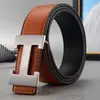 Cinto de Couro com Fivela H Hermes Transfronteiriço para Homens, Cinto de Couro Genuíno com Fivela de Pino, Cinto Masculino Sem Fivela, Tira de Cinto, Verde