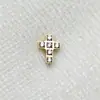 Clavo de Hueso de Oreja con Forma de Cruz Piercing Joyería de Repuesto Cabeza Rosca Interna Implante Grado F136 Aleación de Titanio Accesorios para Clavo de Oreja