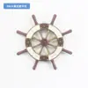 Estilo Mediterrâneo Criativo Madeira Maciça Barco Americano Antigo Roda de Leme Pendurada na Parede Artesanato de Timoneiro Decorações