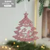 Plástico Polvo Pegajoso Rosa Polvo Dorado Adornos de Navidad Suministros para Decoración de Árbol de Navidad Decoraciones Colgantes Decoración de Escena Navidad