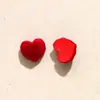 Parche Mejorador de Blanco Rojo Terciopelo Ancora Flocado Corazón Calado para Aretes DIY Personalidad Dulce y Picante Accesorios para Aretes