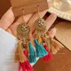 Brincos Boêmios com Franjas, Brincos Longos de Pena Estilo Étnico, Novo Estilo Popular, Brincos de Grife da Moda da Internet