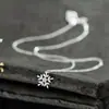 Collar de Copo de Nieve para Mujer, Diseño Único, Colgante Minimalista, Colgante Único, Joyería al por Mayor de Cadena para Clavícula de Moda Japonesa y Coreana