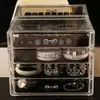 Caja de almacenamiento transparente para cosméticos de fábrica, caja organizadora de cajones de cuatro niveles, clásica de 4 cajones