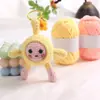 Hilo de Algodón Coreano de Leche de 4 Hebras, Lana Media, Bola de Hilo de Grosor Medio para Muñecas Hechas a Mano, Hilo para Crochet, Bola de Hilo Tejida a Mano