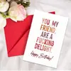 Tarjeta de Cumpleaños Nueva Transfronteriza con Juego de Sobres para Enviar a Amigos Tarjeta de Mensaje de Feliz Cumpleaños Divertida e Interesante