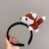 Li Xiaolu mesmo estilo filhote de husky tiara de cabelo desenho animado fofo grutas de cabelo grampo de cabelo super fofo adorno de cabeça tiara de lavagem de rosto feminina