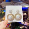 Pendientes Versátiles de Plata 925 con Circonita de Lujo Ligero, Pendientes de Botón de Moda de Alta Gama, Temperamento Femenino, Estilo Caliente, Accesorios para las Orejas con Borla, Venta al por Mayor