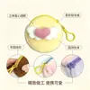 Cute monedero de peluche con forma de ala de ángel y corazón, llavero redondo mini, adorable bolsa de almacenamiento de monedas de peluche