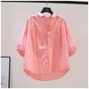 Camisa de Manga Media 2025 para Mujer Verano Nueva Versión Moda Versátil Suelta Casual Delgada Camisa Cárdigan para Mujer Ropa Exterior