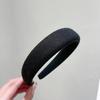 Diadema con Cabeza de Esponja Maillard Celebridad de Internet Coreana Temperamento Casual Color Té con Leche Estilo Coreano Cráneo Alto Engrosado Pasador para el Cabello de Niña