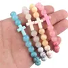 Pulseira Turquesa Tecida à Mão Mais Vendida na Amazon Unissex Presente para Casal Pulseira Elástica Cruzada Atacado
