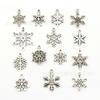 Directo de fábrica 70 copo de nieve accesorios de plata Xizang accesorios de pulsera 14 colgante accesorios diy accesorios de plata antigua