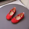 Bailarinas de Gamuza con Moño Poco Profundo para Mujer, Zapatos para Niños Pequeños, Medianos y Grandes, Talla 23-34