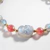 Pulseira de Pedra da Lua Cristal de Morango 6mm DIY joias de cristal femininas presente de aniversário para namoradas joias simples