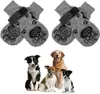 Calcetines Antideslizantes para Perros 4 Piezas Protector de Patas Control de Tracción Ajustables Para Uso en Interiores Calcetines Tejidos para Mascotas con Correa Ajustable Calcetines para Perros