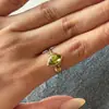 Anel de Dedo Xiaohongshu Olho de Cavalo Corrente Macia Diamante 2024 Design Vintage Anel Destacável Atacado Linhas Geométricas