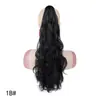 Rabo de Cavalo Sintético para Mulheres de Comércio Exterior, Estilo Presilha Garra Cacheado Cobra, Rabo de Cavalo Cacheado de Comprimento Médio, Rabo de Cavalo Sintético Tipo Presilha Garra Cacheado