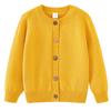 Ropa para Niños Primavera y Otoño 2026 Suéter de Algodón Cardigan de Color Sólido con Cuello Redondo para Niños y Niñas Suéter Cardigan de Otoño e Invierno para Niños 2026