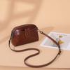 Bolsa Pequena de Couro Genuíno Bolsa Feminina 2025 Nova Tendência Moda Verão Bolsa para Celular Feminina Bolsa de Ombro Transversal para Mãe