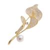 Broche de cala de temperamento lujoso pin de ramillete para mujer de alta gama 2024 nuevo sentido de alta gama exquisitos accesorios para traje