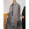 Máscara Respirável Tencel Lã Autoadesiva T Macia Cera Transparente Gola Redonda Pulôver Manga Longa Camada Base para Mulheres