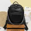 2024 Nuevo Estilo Coreano Casual Personalizado Más Fácil de Combinar Bolso Mochila de Moda Mochila Pequeña para Mujer Cuero Suave Bolso Escolar Casual