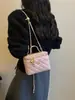Bolsa de corrente matelassê estilo Chanel para mulheres, nova tendência outono 2026, de nicho de luxo, bolsa de ombro e transversal tipo caixa