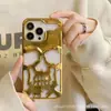 Funda Tipo Universal Color Puro para iPhone 14 Calavera de Halloween Carcasa para Teléfono Móvil Apple 13Promax Anticaída