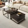 Mesa de Centro de Madera Maciza Estilo Sala de Estar Familiar Hogar Estilo Mediados de Siglo 2025 Nuevo Apartamento Pequeño Moderna Simple Mesa de Centro Mesa