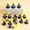 Decoración de Pastel de Halloween Arcilla Suave Figura Linda de Fantasma Ojos Chistosos Perlas de Azúcar Velas de Halloween Toppers Inserts
