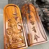 Token Taoísta de Madera de Azufaifo Golpeada por el Rayo con la Inscripción "Zhang Tienshi Montando un Tigre," Pequeños Tokens de Madera de Azufaifo de 10 cm, Orden del Maestro Zhang