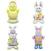 Forma de Dibujos Animados de Pascua Transfronteriza Cáscara Rota Pollito De Pie Conejo Huevo Película de Aluminio Papel de Aluminio Globo Fabricante Venta al por Mayor