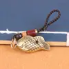 Llaveros y Colgantes de Latón para Hombres y Mujeres para Atraer Riqueza y Abundancia Adornos Pequeños para Coche Adornos Pequeños para Escritorio Peces Koi Colgantes Pequeños