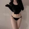 Ropa interior para niña de satén de seda de hielo japonés, ropa interior para mujer de talle bajo con encaje, suave, sexy, sin costuras, ropa interior para estudiante, mujer