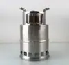 Estufa portátil para exteriores a leña, estufa de camping plegable de acero inoxidable, estufa multifuncional para camping, picnic, hacer té y hervir agua