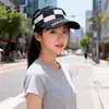 Sombrero para el Sol de Verano Protección Solar Sombrero para el Sol Transpirable Casual Sombrero de Copa Vacío Gorra con Visera para Exteriores Estilo Coreano Moda Femenina Sombrero Tejido