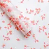 Papel de Regalo Flor Rosa Roland Papel Translúcido con Estampado de Rosa DIY Ramo Floristería Papel de Regalo para Flores