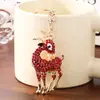 Llavero de cabra tridimensional de diamantes completos, colgante de animal con pedrería multicolor, accesorio para bolso de mujer, pequeño regalo creativo y exquisito