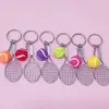 Llavero de Tenis de Simulación Colgante de Raqueta de Tenis Actividades Deportivas Regalo Pequeño Creativo Personalidad Bolso Accesorios para Mochila Escolar